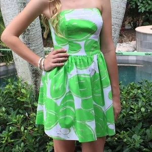 Lilly Pulitzer Lottie Stinger Strapless Dress Size 2